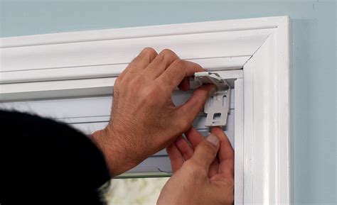 how to put blinds into metal brackets|installing blinds inside window frame.